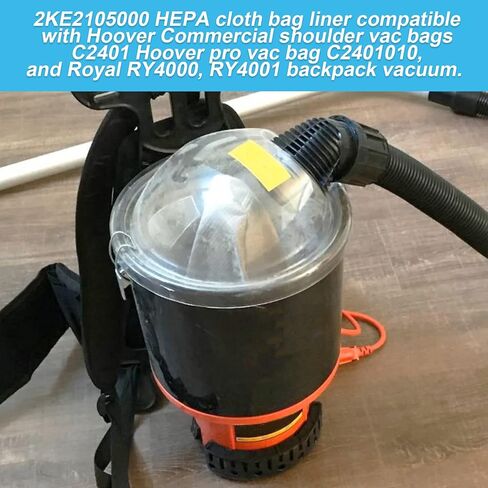 Hepa فراغ مرشح حقيبة القماش 2KE2105000 استبدال للمكنسة الكهربائية هوفر الكتف فاك برو، هوفر التجارية، العلبة C2401 C2401-010 in Kuwait