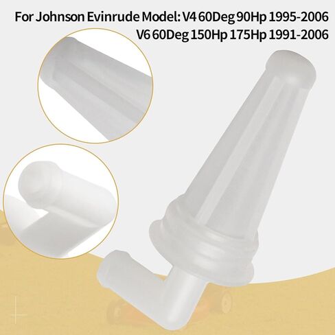 433190 فلتر الوقود لجونسون Evinrude BRP 90-175 Hp خارجي، يناسب 175 1992-1998، E-SL 115 1995-1998، E-SL 50 1995-1998، يستبدل 765553 18-79781 600-312 (1) in Kuwait