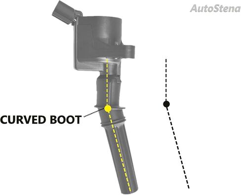 حزمة ملف الإشعال المنحني DG-508 متوافقة مع 97-2010 F-150، 05-08 F-250، F-350، 2005-2008 F-450، كراون فيكتوريا، موستانج 4.6L 5.4L 6.8L يستبدل OEM DG508، 8W7E -12A366-AA in Saudi Arabia