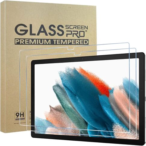 [عبوتان] واقي شاشة لجهاز Galaxy Tab A8 10.5 بوصة 2022(SM-X200/X205/X207)، واقي شاشة من الزجاج المقوى مضاد للخدش بدون فقاعات صلابة 9H - شفاف in Kuwait