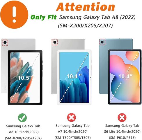 [عبوتان] واقي شاشة لجهاز Galaxy Tab A8 10.5 بوصة 2022(SM-X200/X205/X207)، واقي شاشة من الزجاج المقوى مضاد للخدش بدون فقاعات صلابة 9H - شفاف in Kuwait