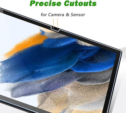 [عبوتان] واقي شاشة لجهاز Galaxy Tab A8 10.5 بوصة 2022(SM-X200/X205/X207)، واقي شاشة من الزجاج المقوى مضاد للخدش بدون فقاعات صلابة 9H - شفاف in Kuwait
