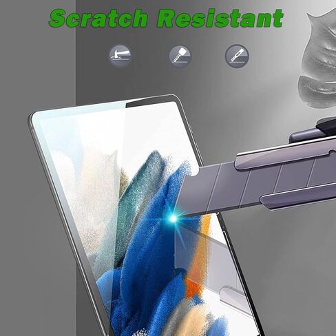 [عبوتان] واقي شاشة لجهاز Galaxy Tab A8 10.5 بوصة 2022(SM-X200/X205/X207)، واقي شاشة من الزجاج المقوى مضاد للخدش بدون فقاعات صلابة 9H - شفاف in Kuwait