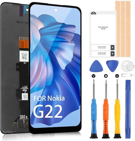 Screen Replacement for Nokia G22 LCD Display, LCD Screen Replacement for Nokia G22 6.5 inches Touch Screen Digitizer Assembly with Repair Kits in Saudi Arabia