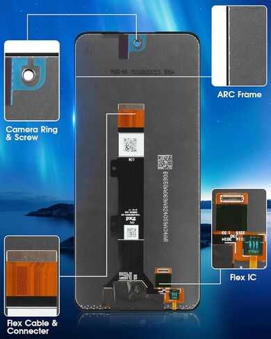 Screen Replacement for Nokia G22 LCD Display, LCD Screen Replacement for Nokia G22 6.5 inches Touch Screen Digitizer Assembly with Repair Kits in Saudi Arabia