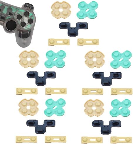 5 Sets Silicone Conductive Rubber Pads Replacement for Playstation 2 PS2 Controller Parts for DualSense 2 L1 R1 L2 R2 Adhesive Button Changing Keypad Repair Replacement Part Tool Kit(PS2) in Saudi Arabia