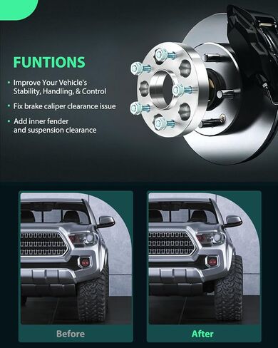 SCITOO 2X 1 25mm Hubcentric Wheel Spacers 5x4.75 to 5x4.75 7/16" Studs Fits for Biscayne for Camaro in Saudi Arabia