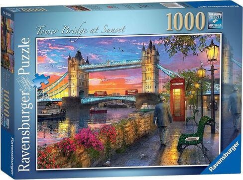 أحجية الصور المقطوعة المكونة من 1000 قطعة من Ravensburger Tower Bridge of London at Sunset للبالغين والأطفال بعمر 12 عامًا فما فوق in Saudi Arabia
