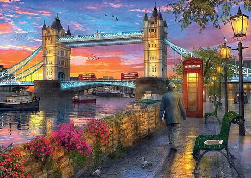 أحجية الصور المقطوعة المكونة من 1000 قطعة من Ravensburger Tower Bridge of London at Sunset للبالغين والأطفال بعمر 12 عامًا فما فوق in Saudi Arabia