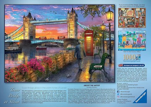 أحجية الصور المقطوعة المكونة من 1000 قطعة من Ravensburger Tower Bridge of London at Sunset للبالغين والأطفال بعمر 12 عامًا فما فوق in Saudi Arabia