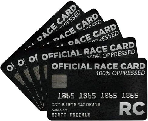 okdeals 5pcs Trumps Everything Privilege Card, Official Race Card 100% Oppressed, Wallet Size Collectable Laminated Insert Credit Card, Inspirational Gag Card Gift (Black) in Kuwait