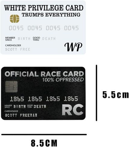 okdeals 5pcs Trumps Everything Privilege Card, Official Race Card 100% Oppressed, Wallet Size Collectable Laminated Insert Credit Card, Inspirational Gag Card Gift (Black) in Kuwait