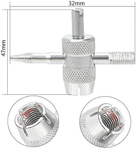 2PCS 4-Way Valve Tool,Tire Valve Tools,4 Way Valve Core Tool,4-in-1 Multifunctional Valve Wrench for Automobile Tire Stem Core Remover Installer Repairer in Saudi Arabia