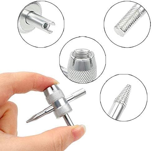2PCS 4-Way Valve Tool,Tire Valve Tools,4 Way Valve Core Tool,4-in-1 Multifunctional Valve Wrench for Automobile Tire Stem Core Remover Installer Repairer in Saudi Arabia