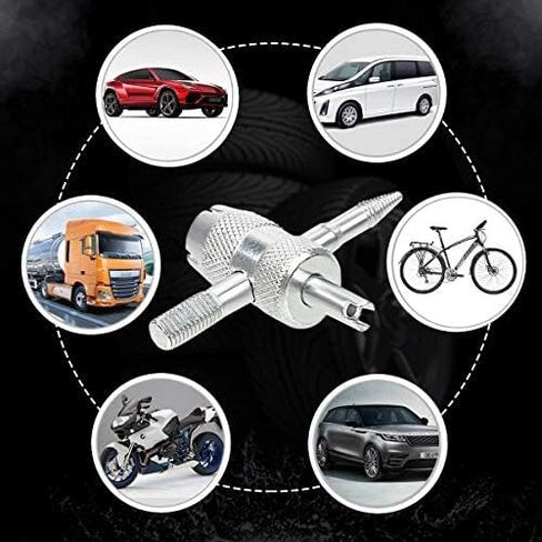 2PCS 4-Way Valve Tool,Tire Valve Tools,4 Way Valve Core Tool,4-in-1 Multifunctional Valve Wrench for Automobile Tire Stem Core Remover Installer Repairer in Saudi Arabia
