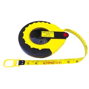 The Perfect Measuring Tape Company - Surveyor's Tape Measure - Rewinding and Compact - Dual Sided - 100' (feet) / 30m (Meter)