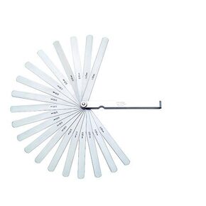 Mitutoyo 184-307S Thickness Feeler Gage Set, Straight Leaves, 0.03-0.5mm Thickness, 100mm Length, 13 Leaves