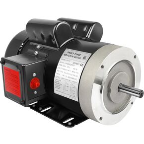 2HP Electric Motor 1750RPM General Purpose Single Phase Motor 115/230V 5/8" Shaft Diameter CW/CCW 60HZ TEFC