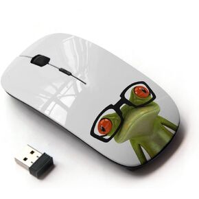 [ Optical 2.4G Wireless Mouse ] Funny Glasses Frog