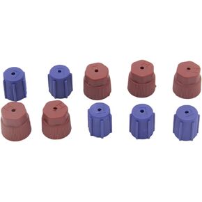 10Pcs R134a 13mm Low Side 16mm High Side A/C Cap R134a Cap Air Conditioning Service Charging Port Caps R134a AC System Leakproof Hat Low Pressure and High Pressure -5 Red High and 5 Blue Low