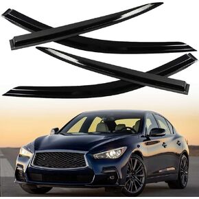 4PCS Side Window Visors Rain Guard Deflectors Replacement for 2014-2020 Q50