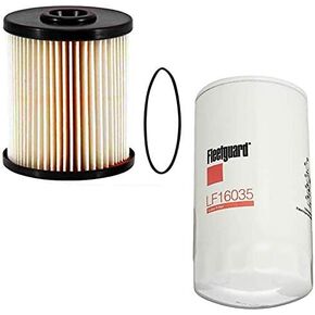 Fleetguard Oil & Fuel Filter Kit; Fits 2003-2007 Cummins (LF16035, FS19856)