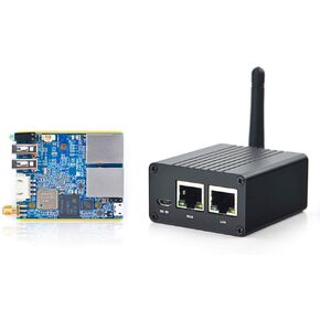 NanoPi R1 Allwinner RAM 1GB H3 Dual Ethernet Port, Wifi & BT, onboard eMMC with USB & Serial Port for loT