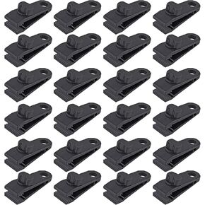 24 Pcs Tarp Clips, Heavy Duty Lock Grip, Reusable Tarp Clamps for for Secures Outdoor Camping, Awnings, Car Covers, Swimming Pool Covers