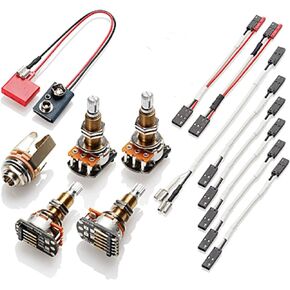 EMG 1-2 Pickup Conversion Wiring Kit Solderless Long Shaft (Les Paul) 19mm