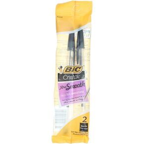 Bic Cristal Black Ball Point Pen 2 pk