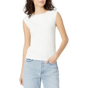 Vince Women's Ribbed Cap Sleeve Boat Neck