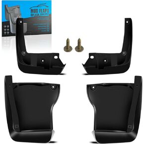 KEYOOG Front & Rear Mud Flaps Splash Guards Fit for 2008-2012 Ho-nda Accord 4-Door Sedan (Not Fits 2-Door Coupe Models), 4-Pc Set Easy to Clean and Install, Mud Guards Splash Guard Black