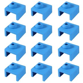12PCS for Cr10 Ender3 Sock 3D Printer Heater Cover Thermal Protection MK7 MK8 MK9 Hotend Compatible with Ender 3/3 Pro/3 V2, Ender 5/5 Plus/ 5 Pro, CR10 Series, MK7/MK8/MK9 Ext Heating Insulation Case
