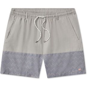 Southern Marsh Dockside Swim Trunks - Maldives Chambray. Burnt Taupe, Large