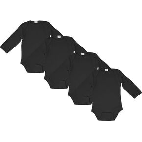 Andrew Scott Baby 4 Pack Bodysuit / 100% Soft Cotton Long Sleeve Onesie