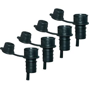 Haley’s Corker Harold Import Co Wine Stopper Set of 4, Black