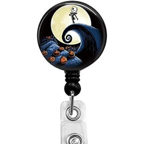 Nightmare Retractable ID Card Badge Holder with Alligator Clip, Medical Nurse Badge ID, Office Employee Name Badge