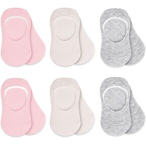 bistyle Baby No Show Socks 6 Pairs | Newborn Infant Toddlers Socks Anti-Allergic Cotton | Kids Boys Girls Low Cut Ankle Socks