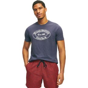 Brooks Brothers Men's Label Graphic Short Sleeve T-Shirt