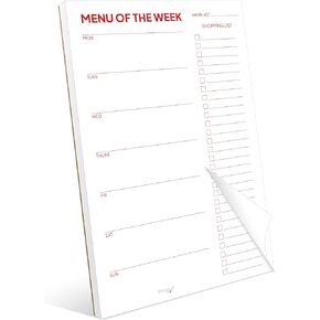 Meal Planning Pad and Grocery List Magnetic Notepad. 9x6" Meal Planner with Tear Off Shopping List. Plan Weekly Menu Food for Weight Loss or Dinner List for Family in Kuwait
