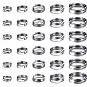 500pcs 304 Stainless Steel Split Rings, 5/6/7/8/10mm Double Loop Jump Ring Key Ring for Jewelry Making