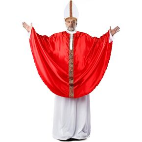 Pope costume for Men Bishop Costume Pope Hat Adult