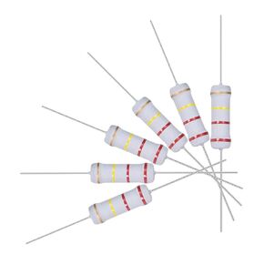 uxcell 60Pcs 220K Ohm Resistor, 2W 5% Tolerance Metal Oxide Film Resistors, Axial Lead, Flame Proof for DIY Electronic Projects and Experiments