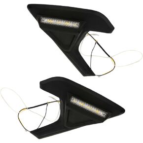 LED Side Marker Lights, Front Side Fender Turn Signal Repeater Lamps, Compatible with Jeep Wrangler JL JT 2018-2022
