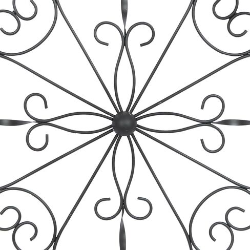 Deco 79 Wooden Scroll Home Wall Decor Wall Sculpture with Metal Scroll Work, Wall Art 22" x 1" x 22", White in Saudi Arabia
