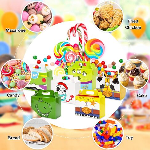 لوازم حفلات أعياد الميلاد - مجموعة هدايا حفلات أعياد الميلاد مكونة من 110 قطعة، تتضمن 12 قناعًا و12 صندوقًا و12 سلسلة مفاتيح و12 سوارًا و12 دبوس زر و50 ملصقًا هدايا لحفلات الأولاد in Kuwait