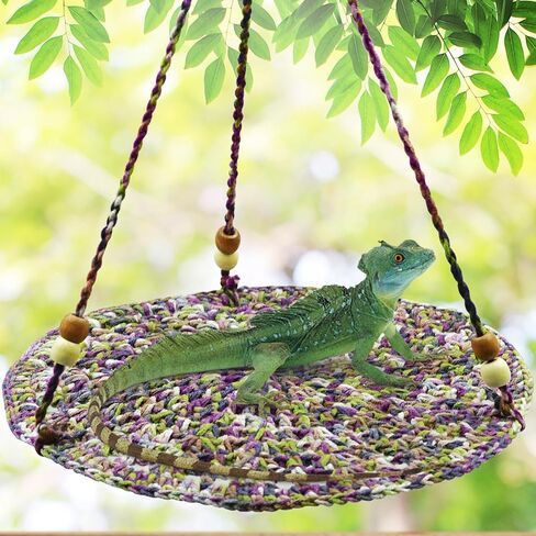 Reptile Hammock Swing Hanging Bed, Bearded Dragon Guinea Pig Rest Bed Habitats, Small Pet Habitat Shelter, Suitable for Geckos Lizards Chameleons Squirrels(PL2) in Saudi Arabia