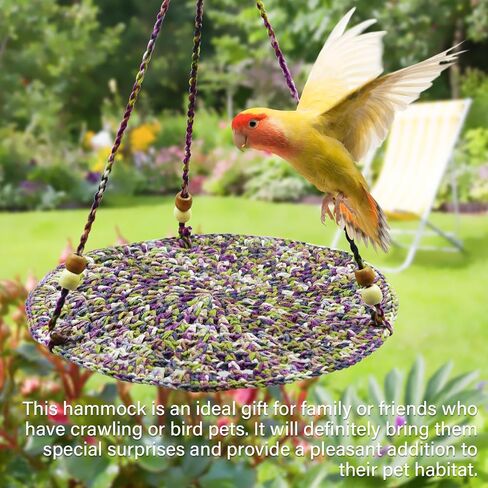 Reptile Hammock Swing Hanging Bed, Bearded Dragon Guinea Pig Rest Bed Habitats, Small Pet Habitat Shelter, Suitable for Geckos Lizards Chameleons Squirrels(PL2) in Saudi Arabia