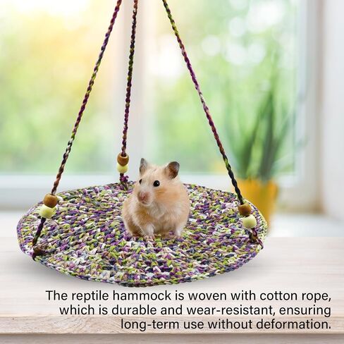 Reptile Hammock Swing Hanging Bed, Bearded Dragon Guinea Pig Rest Bed Habitats, Small Pet Habitat Shelter, Suitable for Geckos Lizards Chameleons Squirrels(PL2) in Saudi Arabia