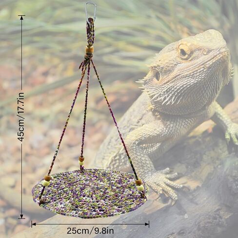 Reptile Hammock Swing Hanging Bed, Bearded Dragon Guinea Pig Rest Bed Habitats, Small Pet Habitat Shelter, Suitable for Geckos Lizards Chameleons Squirrels(PL2) in Saudi Arabia